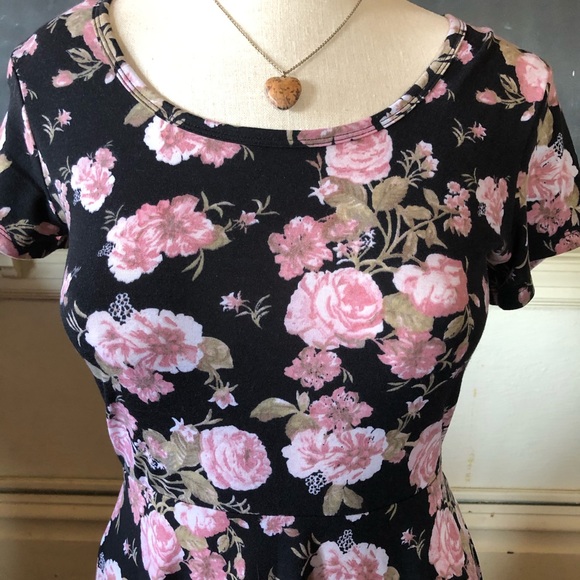 Rue21 | Dresses | Black Pink Floral Dress | Poshmark
